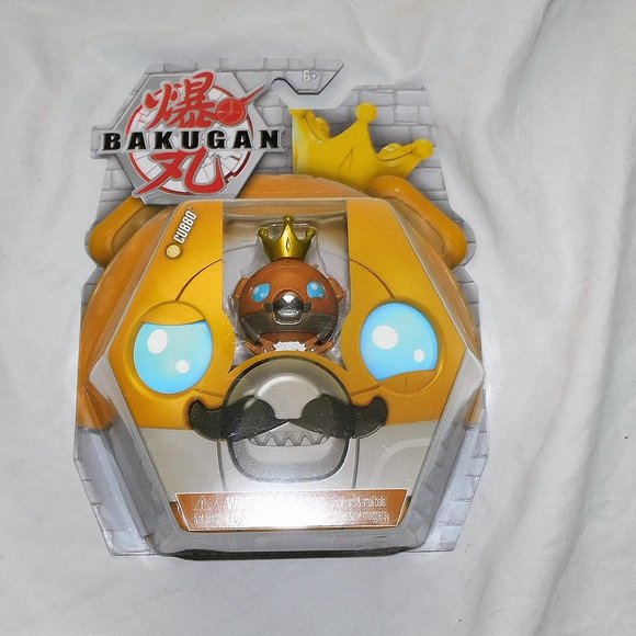 Bakugan Gold King Cubbo Figure Card BakuCore Transforming Crown Brown Yellow NEW - Picture 1 of 3
